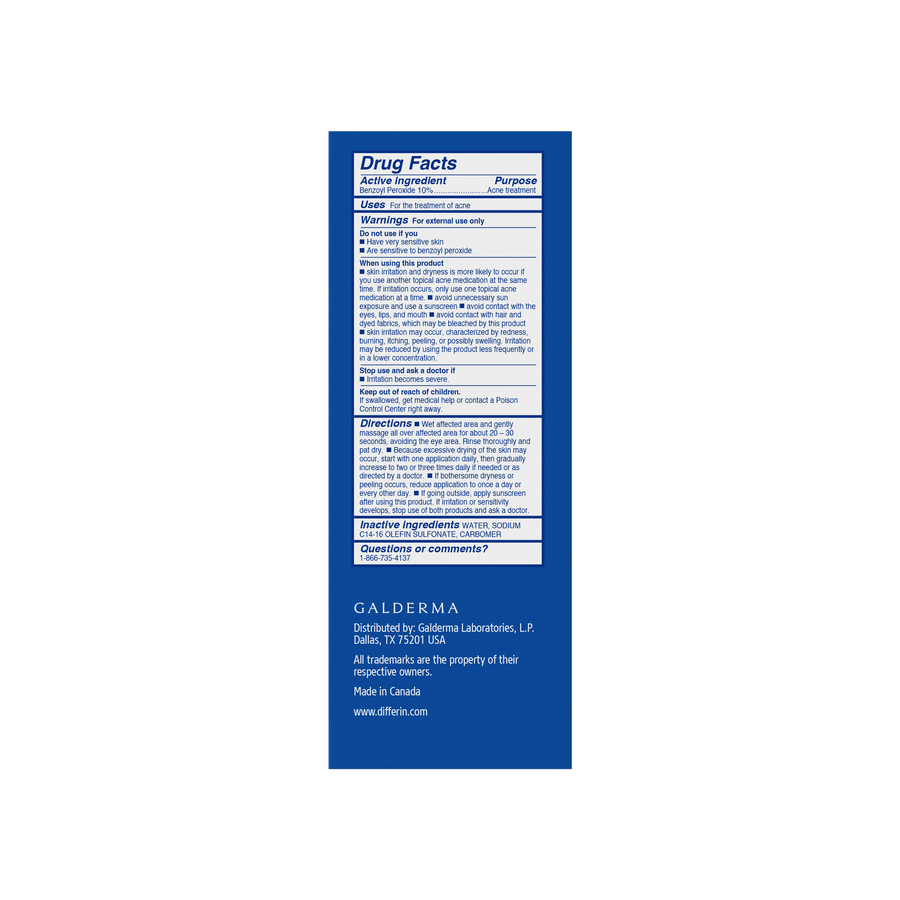 Differin 10% Benzoyl Peroxide Maximum Strength Foaming Cleanser