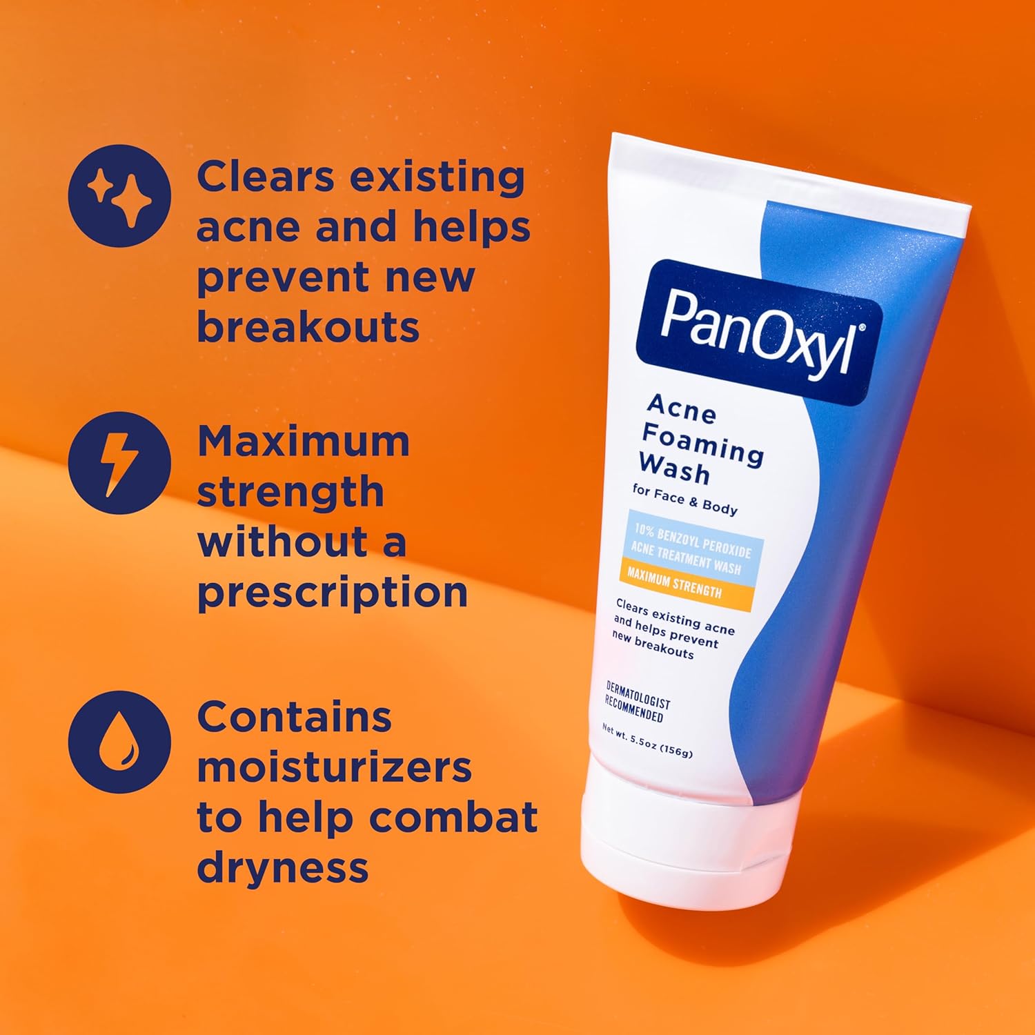 PanOxyl Acne Foaming Wash Maximum Strength 10% Benzoyl Peroxide